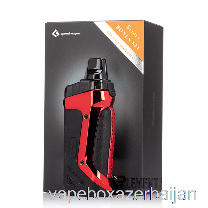 E-Juice Vape Geek Vape AEGIS BOOST 40W Pod Mod Kit LE Bonus Kit - Red